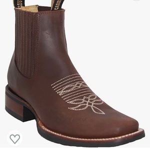 The Western Shops Men’s Short Ankle Western Rodeo Cowboy Boots, 10.5